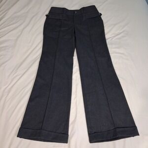 Cartonnier Anthropologie Gray Herringbone Wide Leg Pants Size 6 Womens Career